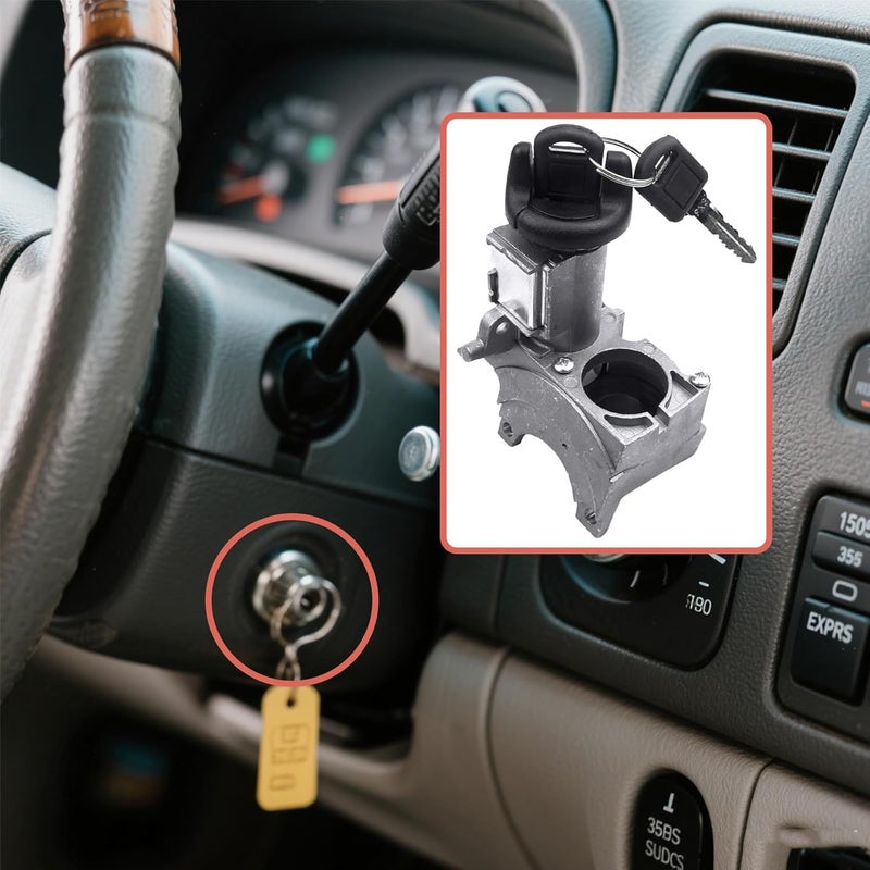Forcitory Ignition Lock Cylinder Switch & Housing Assembly Replacement for 924-893 924-720 Fit for Chevy Express Tahoe Suburban 1998-2002 GMC 1500/2500/3500 Safari Savana Yukon Cadillac Escalade Vehicles - Image 2